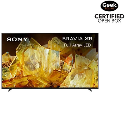 Boîte ouverte - Téléviseur intelligent Google HDR DEL UHD 4K de 65 po série X90L de Sony (XR65X90L) - 2023