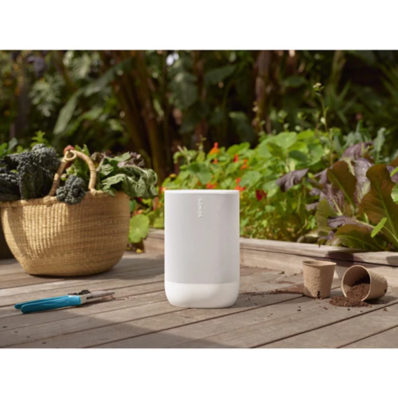 Haut-parleur intelligent portatif durable Move 2 de Sonos - Blanc