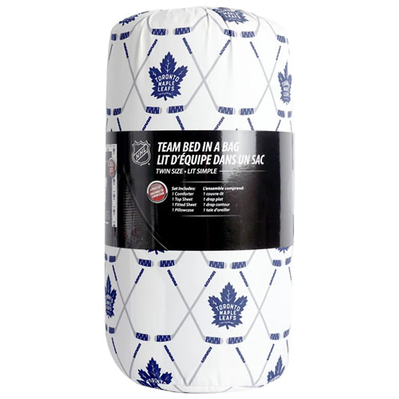 NHL 4-Piece Bed Sheet Set - Twin - Toronto Maple Leafs
