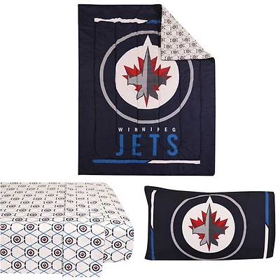 Literie de 4 pièces de la LNH - Lit une place - Jets de Winnipeg