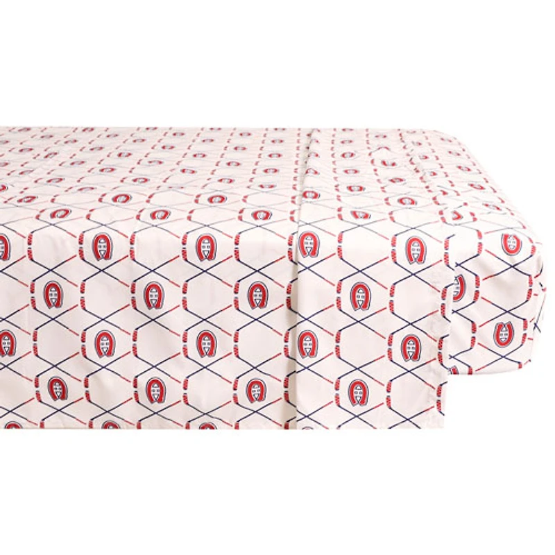 Ensemble de draps de 4 pièces de la LNH - Lit simple - Canadiens de Montréal