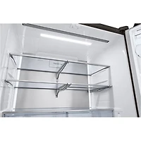 Réfrigérateur à deux portes 25,5 pi³ 36 po avec distributeur d'eau et de glaçons de LG (LRYXC2606D) - Inox noir