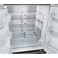 Réfrigérateur à deux portes 25,5 pi³ 36 po avec distributeur d'eau et de glaçons de LG (LRYXC2606D) - Inox noir