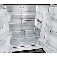 Réfrigérateur à deux portes 25,5 pi³ 36 po avec distributeur d'eau et de glaçons de LG (LRYXC2606D) - Inox noir