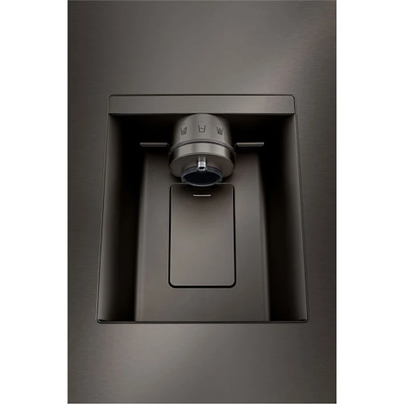 Réfrigérateur à deux portes 25,5 pi³ 36 po avec distributeur d'eau et de glaçons de LG (LRYXC2606D) - Inox noir