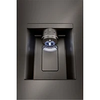Réfrigérateur à deux portes 25,5 pi³ 36 po avec distributeur d'eau et de glaçons de LG (LRYXC2606D) - Inox noir