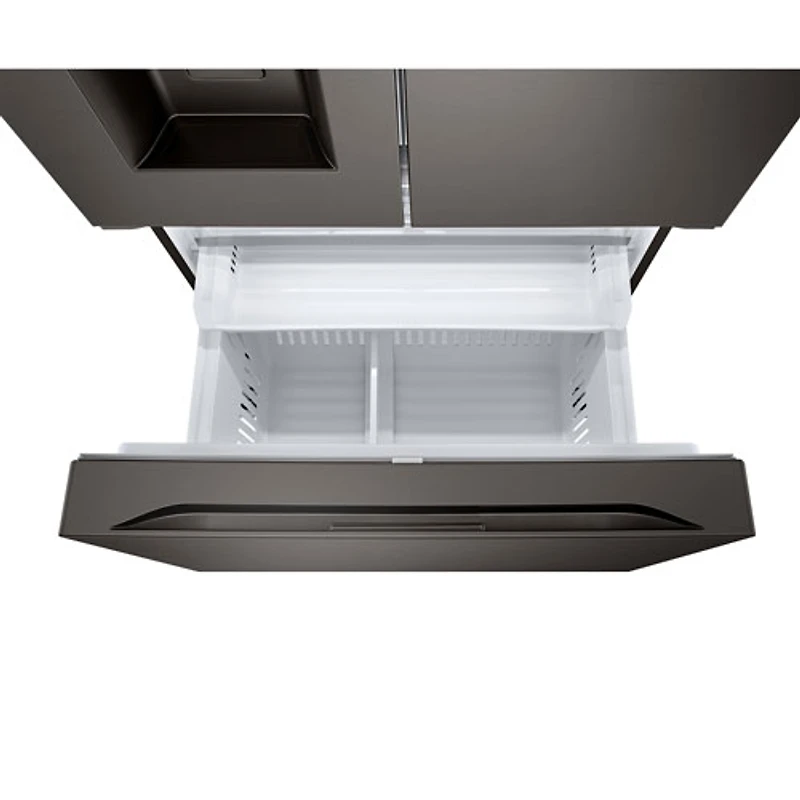 Réfrigérateur à deux portes 25,5 pi³ 36 po avec distributeur d'eau et de glaçons de LG (LRYXC2606D) - Inox noir