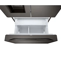 Réfrigérateur à deux portes 25,5 pi³ 36 po avec distributeur d'eau et de glaçons de LG (LRYXC2606D) - Inox noir