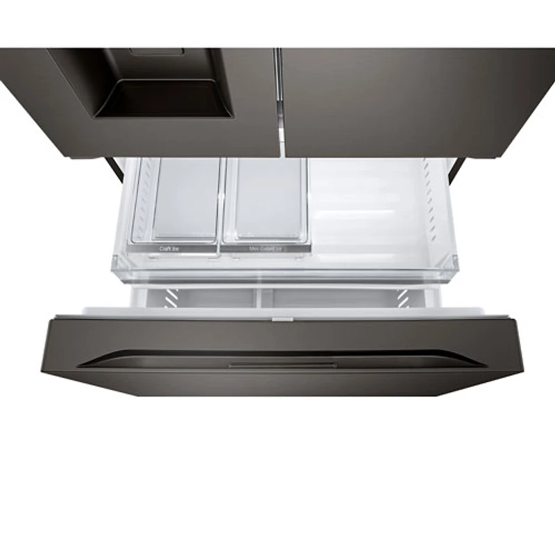 Réfrigérateur à deux portes 25,5 pi³ 36 po avec distributeur d'eau et de glaçons de LG (LRYXC2606D) - Inox noir