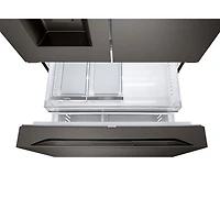 Réfrigérateur à deux portes 25,5 pi³ 36 po avec distributeur d'eau et de glaçons de LG (LRYXC2606D) - Inox noir