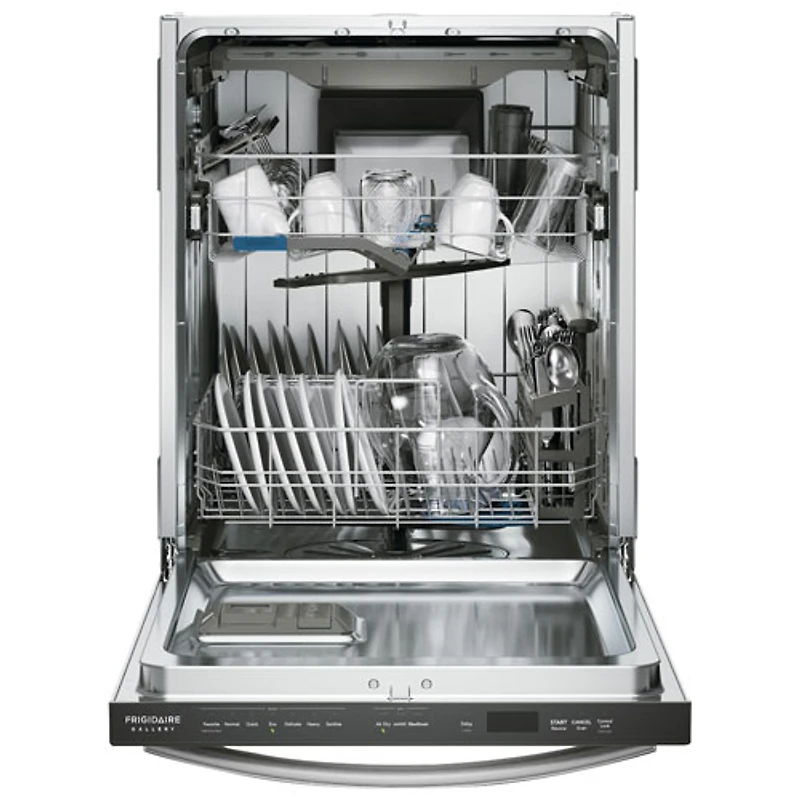 Lave-vaisselle encastrable 24 po 47 dB avec cuve en acier inoxydable et 3e panier de Frigidaire (GDSH4715AF) - Inox