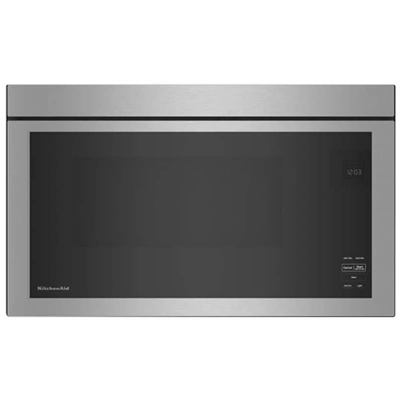 Kitchenaid Over-The-Range Turntable-Free Flush-Mount Microwave - 1.1 Cu. Ft. - Stainless Steel