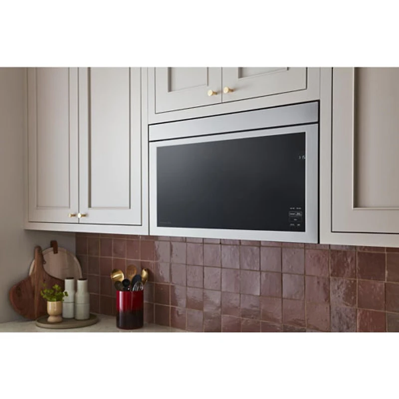 Kitchenaid Over-The-Range Turntable-Free Flush-Mount Microwave - 1.1 Cu. Ft. - Stainless Steel