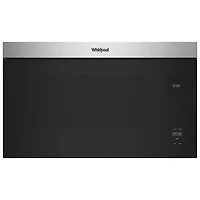 Whirlpool Over-The-Range Turntable-Free Flush-Mount Microwave - 1.1 Cu. Ft. - Stainless Steel