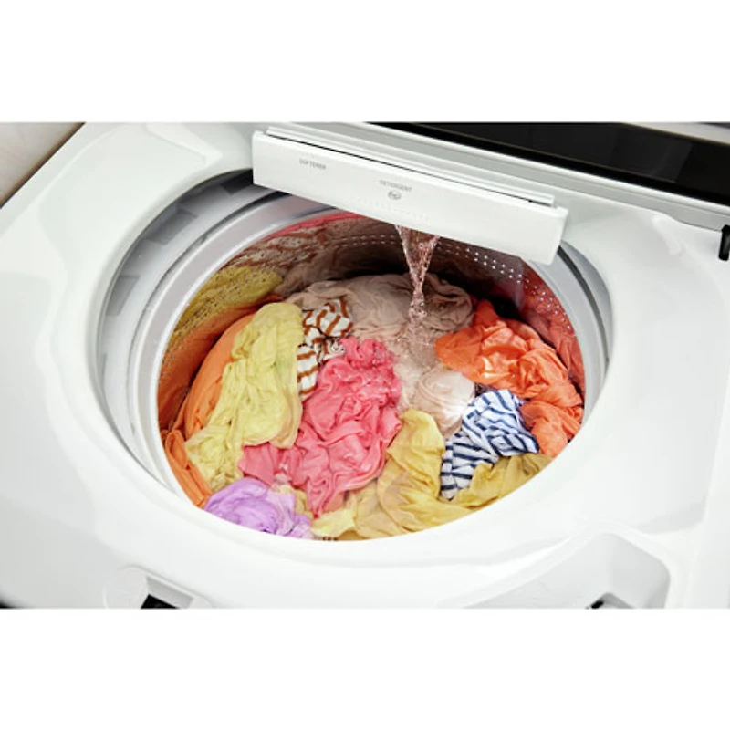 Laveuse à chargement par le haut haute efficacité 6,1 pi³ de Whirlpool (WTW6157PW) - Blanc