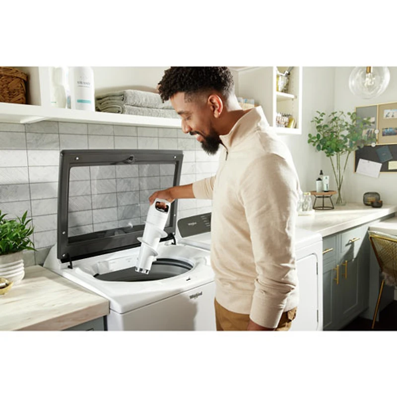 Laveuse à chargement par le haut haute efficacité 6,1 pi³ de Whirlpool (WTW6157PW) - Blanc