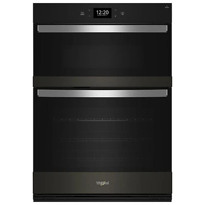 Whirlpool 30" 6.4 Cu. Ft. True Convection Electric Combination Wall Oven (WOEC7030PV) - Black Stainless Steel