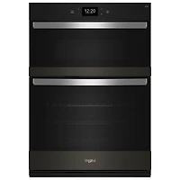 Whirlpool 30" 6.4 Cu. Ft. True Convection Electric Combination Wall Oven (WOEC7030PV) - Black Stainless Steel