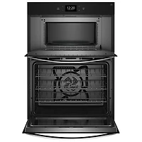 Whirlpool 30" 6.4 Cu. Ft. True Convection Electric Combination Wall Oven (WOEC7030PV) - Black Stainless Steel