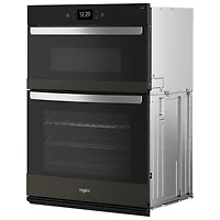 Whirlpool 30" 6.4 Cu. Ft. True Convection Electric Combination Wall Oven (WOEC7030PV) - Black Stainless Steel