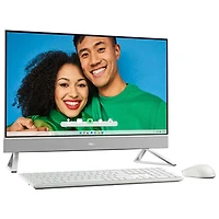 PC tout-en-un à écran tactile de 27 po Inspiron de Dell - Blanc (Core i7-1355U d'Intel/SSD 512 Go/RAM 16 Go/Windows 11)
