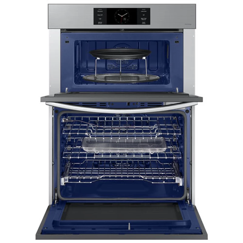 Samsung 30" 7 Cu. Ft. True Convection Electric Combo Wall Oven (NQ70CG700DSRAA) - Stainless Steel