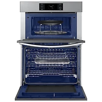 Samsung 30" 7 Cu. Ft. True Convection Electric Combo Wall Oven (NQ70CG700DSRAA) - Stainless Steel