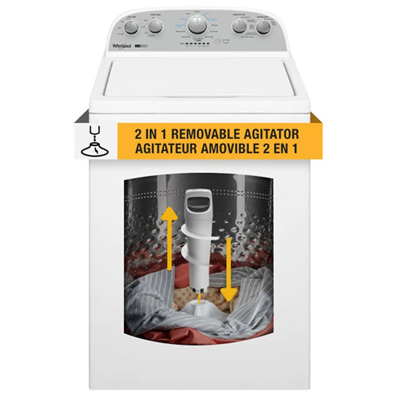Whirlpool 4.5 Cu. Ft. High Efficiency Top Load Washer (WTW4957PW) - White