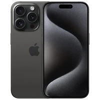iPhone 15 Pro de 128 Go d'Apple avec Fido - Titane noir - Financement mensuel