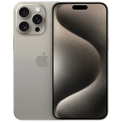 iPhone 15 Pro Max de 512 Go d'Apple avec Koodo - Titane naturel - Paiement Balance mensuel