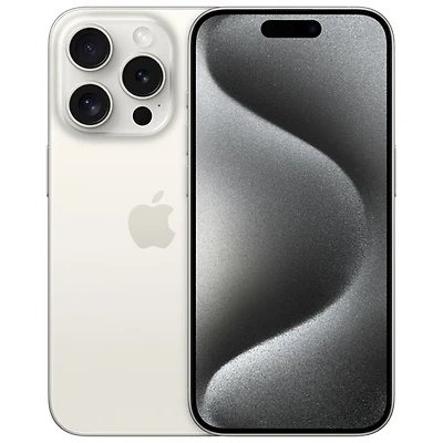 Freedom Mobile Apple iPhone 15 Pro 128GB - White Titanium - Monthly Tab Payment