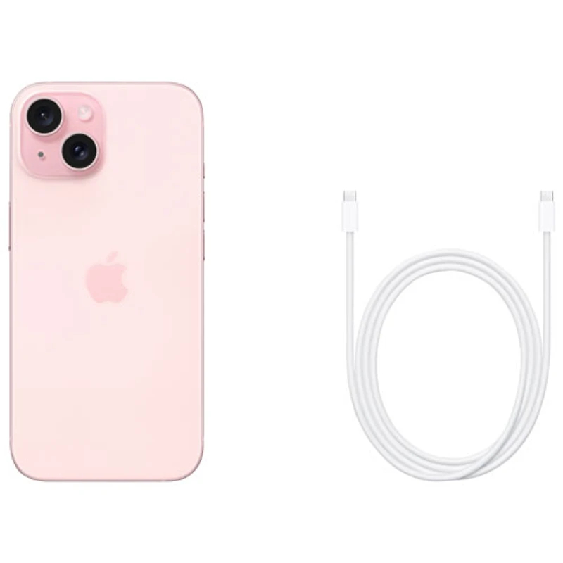 iPhone 15 de 128 Go d'Apple offert par TELUS - Rose - Financement mensuel