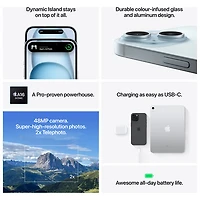 iPhone 15 de 128 Go d'Apple avec Rogers - Jaune - Financement mensuel