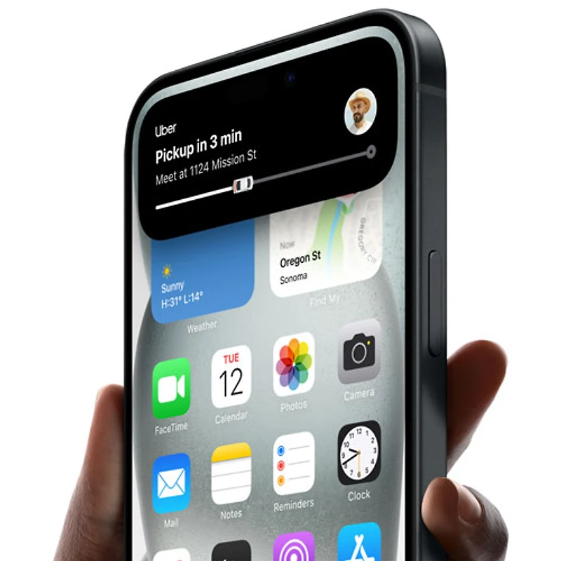 iPhone 15 de 128 Go d'Apple offert par TELUS - Jaune - Financement mensuel