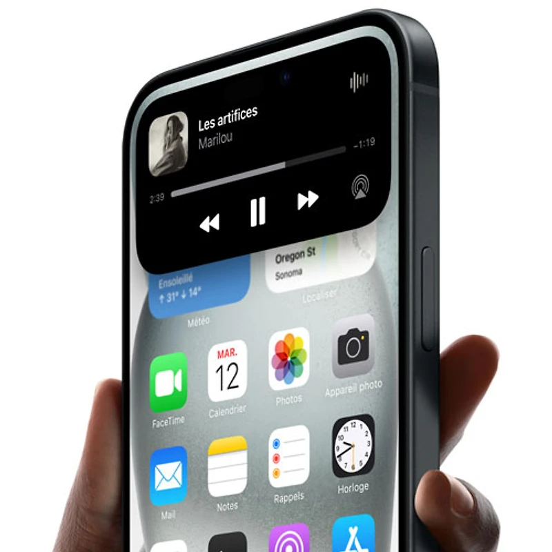 iPhone 15 de 128 Go d'Apple offert par TELUS - Jaune - Financement mensuel