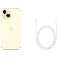 iPhone 15 de 128 Go d'Apple offert par TELUS - Jaune - Financement mensuel