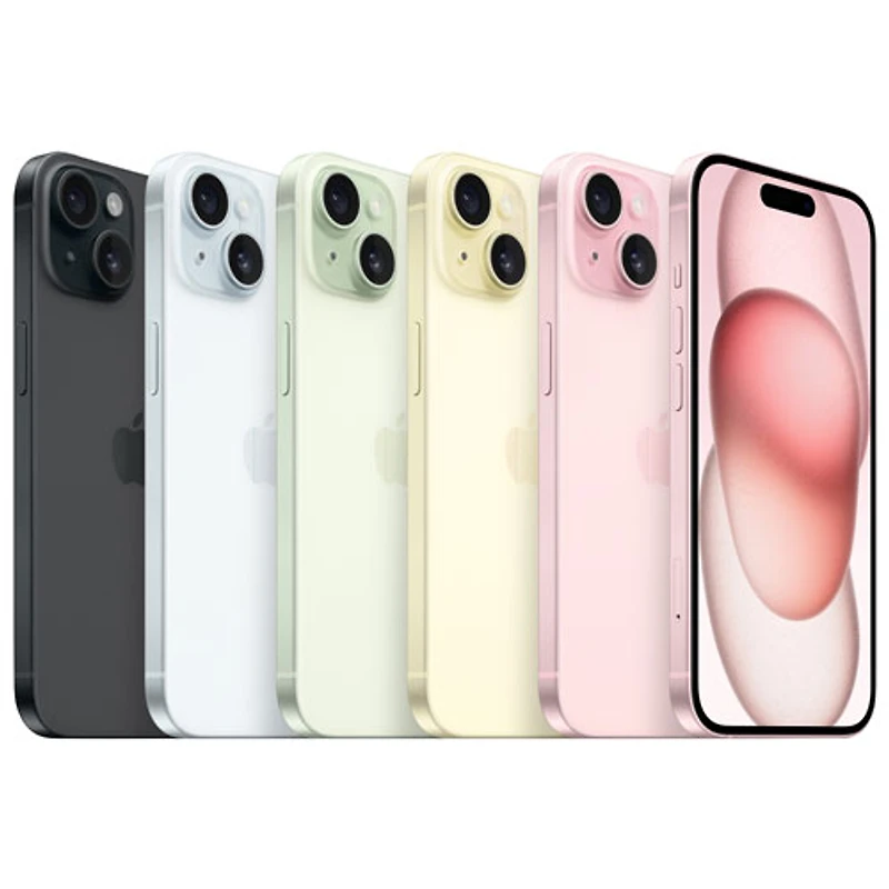 iPhone 15 de 128 Go d'Apple offert par TELUS - Jaune - Financement mensuel