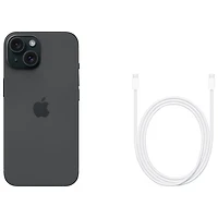 iPhone 15 de 256 Go d'Apple avec Freedom Mobile - Noir - Paiement Balance mensuel