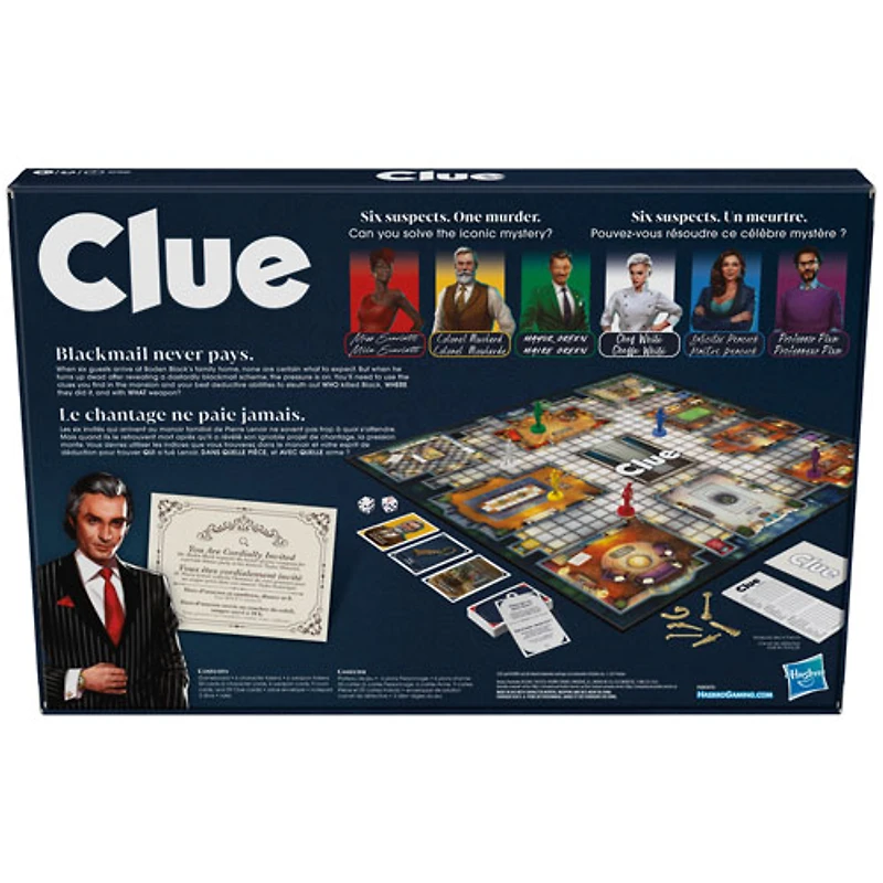 Jeu de société Clue de Hasbro - Bilingue