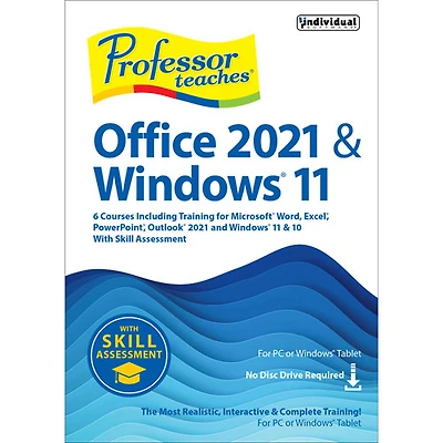 Professor Teaches Office 2021 et Windows 11 - 6 cours (PC) - Téléchargement numérique