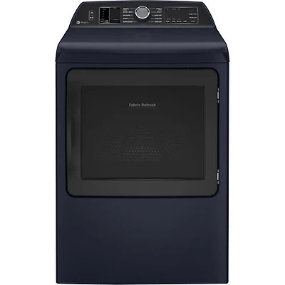 Open Box - GE Profile 7.3 Cu. Ft. Electric Steam Dryer (PTD90EBMTRS) - Sapphire Blue - Scratch & Dent