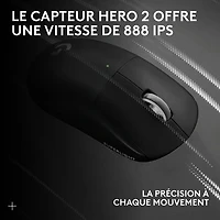 Logitech G PRO X Superlight 2 44000 DPI 8K Polling Wireless HERO 2 Sensor 60g Pro-Grade Mouse - Black