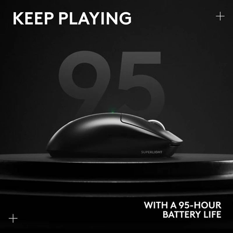 Logitech G PRO X Superlight 2 44000 DPI 8K Polling Wireless HERO 2 Sensor 60g Pro-Grade Mouse - Black