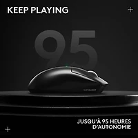 Logitech G PRO X Superlight 2 44000 DPI 8K Polling Wireless HERO 2 Sensor 60g Pro-Grade Mouse - Black