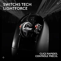 Souris de jeu sans fil à capteur HERO 2 calibre professionnel 60 g de 44 000 ppp taux d'interrogation 8 kHz G PRO X Superlight 2 de Logitech - Noir