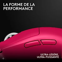 Souris sans fil à capteur HERO 2 calibre professionnel 60 g de 44 000 ppp taux d'interrogation 8 kHz G PRO X Superlight 2 de Logitech - Magenta - Exclusivité de Best Buy