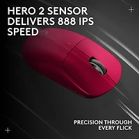 Souris sans fil à capteur HERO 2 calibre professionnel 60 g de 44 000 ppp taux d'interrogation 8 kHz G PRO X Superlight 2 de Logitech - Magenta - Exclusivité de Best Buy