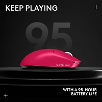 Logitech G PRO X Superlight 2 44000 DPI 8K Polling Wireless HERO 2 Sensor 60g Pro-Grade Mouse - Magenta - Only at Best Buy