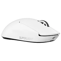 Souris de jeu sans fil à capteur HERO 2 calibre professionnel 60 g de 44 000 ppp taux d'interrogation 8 kHz G PRO X Superlight 2 de Logitech - Blanc