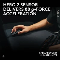 Souris de jeu sans fil à capteur HERO 2 calibre professionnel 60 g de 44 000 ppp taux d'interrogation 8 kHz G PRO X Superlight 2 de Logitech - Blanc